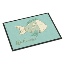 Blue Fish Welcome Doormat 18x27