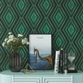 thumbnail image 4 of CHIHUT Geometric Peel and Stick Wallpaper for Bathroom Waterproof Golden Rhombus Modern Geometric Contact Paper Green Removable Wallpaper Vinyl Self Adhesive Wallpaper for Walls Cabinets 17.7"x100", 4 of 8