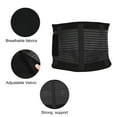 thumbnail image 4 of Unique Bargains Breathable Back Brace Lumbar Support Mesh Design Adjustable Straps Lower Back Brace Black Size 2XL, 4 of 7