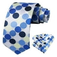 thumbnail image 6 of HISDERN Polka Dot Ties for Men Handkerchief Woven Classic Silk Mens Ties and Pocket Square Set Wedding Business, 6 of 7