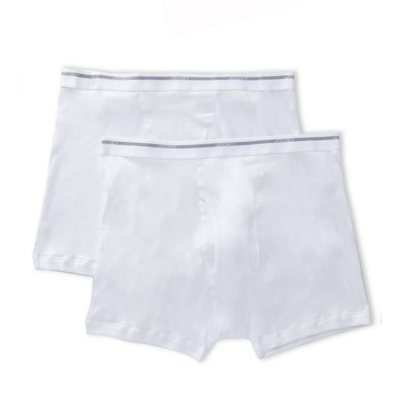 Men's Jockey 9978 Big Man Cotton Full Rise Boxer Briefs - 2 Pack (White 6XL)