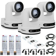 3 x PTZOptics Move 4K SDI/HDMI/USB/IP PTZ Camera with 20x Optical Zoom (White) (PT20X-4K-WH-G3)