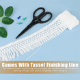 thumbnail image 2 of 10 Yards 2.3inch Wide Tassel Fringe Trim Sewing Fringe Trim Boho Long Fringe Trim for Clothes Lamp Shade Curtain Crafts,1x Tassel accessories,White, 2 of 5