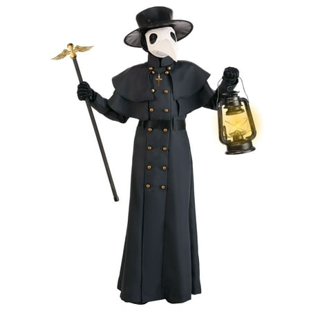 FUN Costumes Plague Doctor Costume for Kids with Beaked Mask for Children Boys 4-6