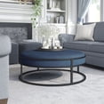 thumbnail image 2 of Furniture of America Alto Upholstered Cocktail Ottoman, Navy, 2 of 8