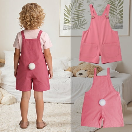 SHUNSUI Adorable Baby Jumpsuit with Bunny Tail Summer Romper for Girls and Boys Baby Girls Clothes Baby Romper Bunny Romper Baby Girl Birthday Shirt 12 Month Girl Girl Rompers Fashion Baby Girl