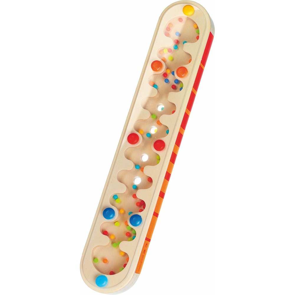 HABA Wooden Rainmaker Colors & Sounds Double Sided Dexterity Toy with