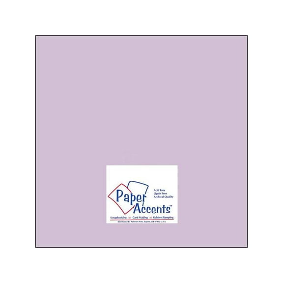 Accent Design Paper Accents Cardstock Muslin Lavender Twilight, 12"x12", 74lb, 25pc - Textured Cardstock with Linen Finish for Scrapbooking, Crafts, and DIY Projects
