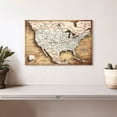 thumbnail image 2 of Elephant Stock Push Pin Usa Map On Wood I Wall Art - Map Canvas Canvas - 12" x 8", 2 of 4