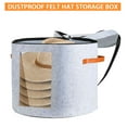 thumbnail image 3 of Luxtrada Round Shape Hat Storage Box Hat Box for Toys Hat Clothes (16.5*10.2in Black), 3 of 9