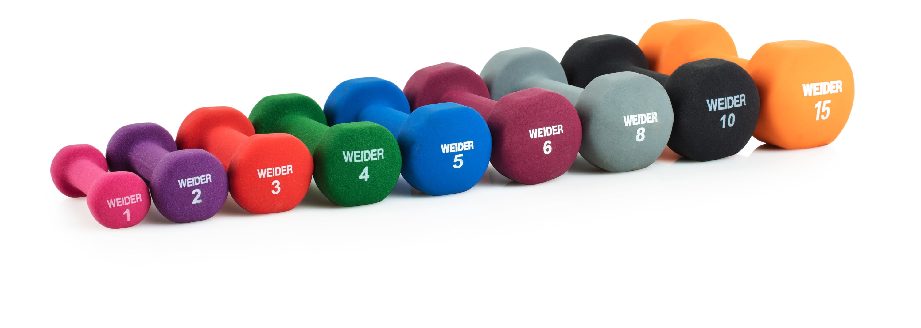 Weider 1 lb. Neoprene Dumbbell with Square Anti-Roll Design