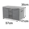 Unique Bargains Home Bedding Quilt Blanket Pillow Dustproof Storage Bag Organizer Gray