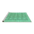 thumbnail image 2 of Ahgly Company Machine Washable Indoor Rectangle Checkered Turquoise Blue Modern Area Rugs, 8' x 12', 2 of 4
