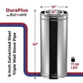 thumbnail image 2 of DuraVent DuraPlus Galvanized Steel Triple Wall Wood Burning Stove Pipe, 2 of 8