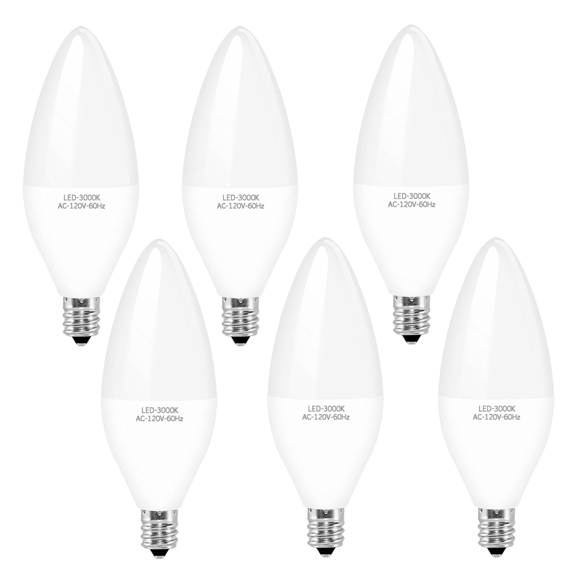 WELLHOME LED Candelabra B11 C37 4W 40W Replacement Light Bulbs E12 Base