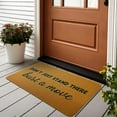 thumbnail image 2 of Funny Door Mat Welcome mat for Front Door Indoor Outdoor Non-Slip Welcome Doormat Home Entryway Front Porch Decor Easy Clean Rubber Don''t Just Stand There Bust a Moue Doormat 30"x17", 2 of 6