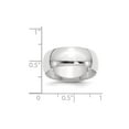 thumbnail image 3 of Primal Gold 14 Karat White Gold 8mm Half Round Band, 3 of 4