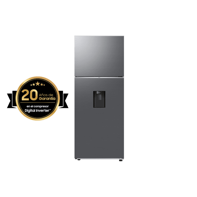 Refrigerador Top Mount 12 pies cúbicos, Despachador de agua, Acero elegante - Acero Acero