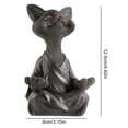 thumbnail image 1 of Estatua de gato de meditación, figura decorativa Zen, decoración de resina para Yoga, estatua de gato de Buda, 1 of 6