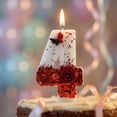 thumbnail image 4 of Goleeg Bougies d'Anniversaire Papillon Numéro 4, Bougies Gâteau Numérotées Décorées de Roses Rouges, pour Anniversaires, Fêtes et Célébrations de Mariage, 4 of 6
