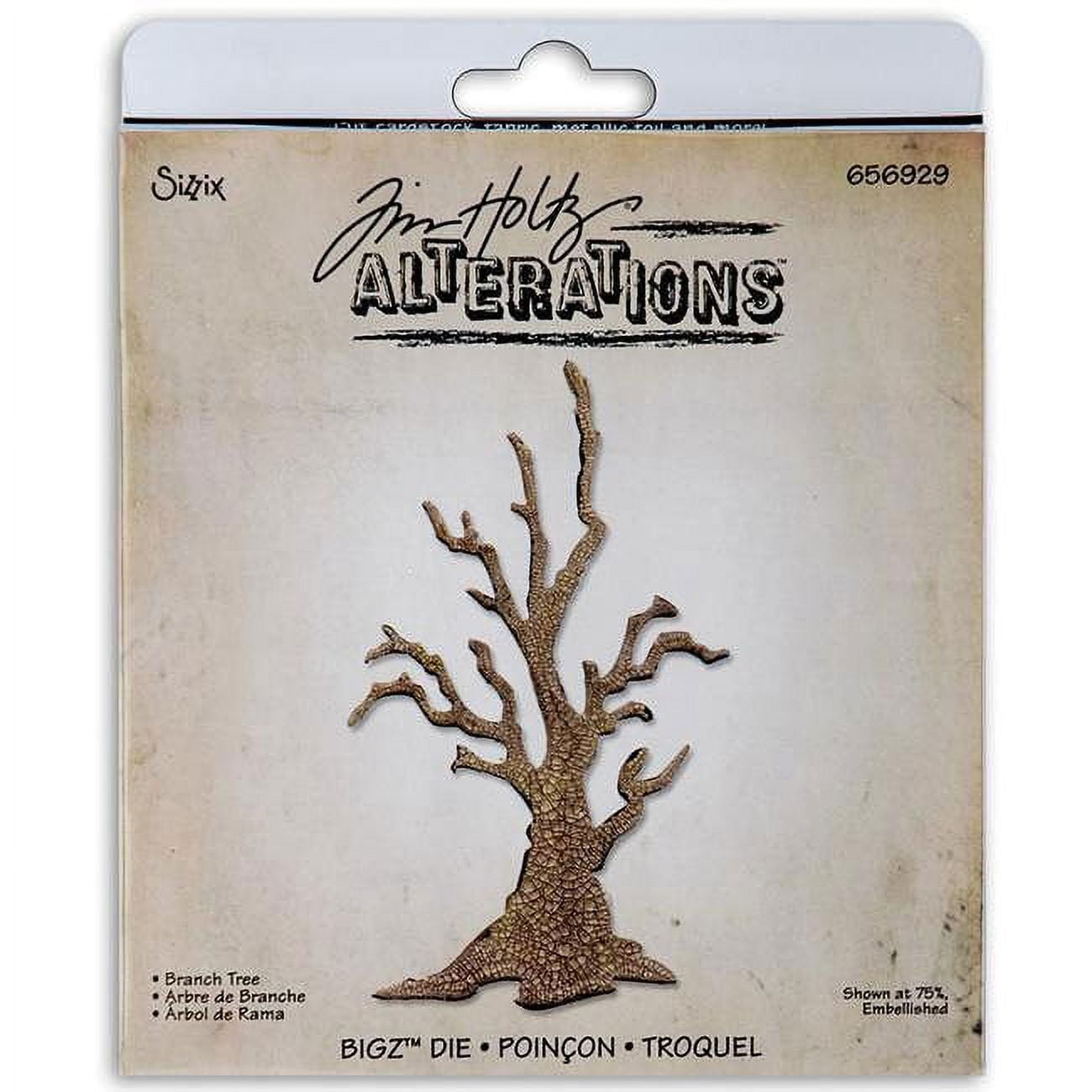 アルバム・スクラップ Sizzix Tim Holtz Bigz Die\"Branch Tree Sizzix Bigz Die By Tim Holtz 5.5