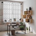 thumbnail image 5 of Grey Boho Kitchen Curtains 63 Inch Length, Vintage Ethnic Tribe Abstract Art Tiers Curtains for Living Room Berdoom Bathroom, Light Filtering Drapes Rod Pocket Window Treatment 2 Panels 42"Wx63"L, 5 of 8