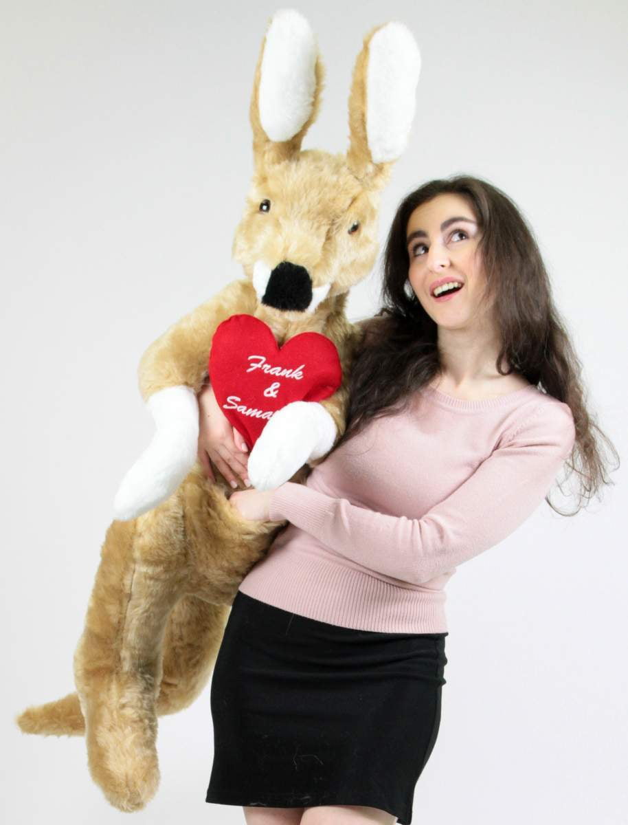 47'' Huge Big Plush Kangaroo Toy Stuffed Kangaroo Monther Baby PIllow  Gift New 