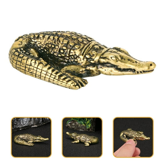 ELAYARD Golden Brass Animal Figurine Vintage Decor Compact Design for Office and Home Display