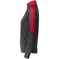 thumbnail image 4 of Holloway Sportswear XS Womens Electrify 1/2 Zip Pullover Black Heather/Scarlet 222742, 4 of 4