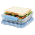 thumbnail image 3 of Sistema Ocean Bound Plastic Sandwich Box, 450 mL Food Storage Container and Lunch Box, Teal or Blue (Not Selectable), 3 of 7