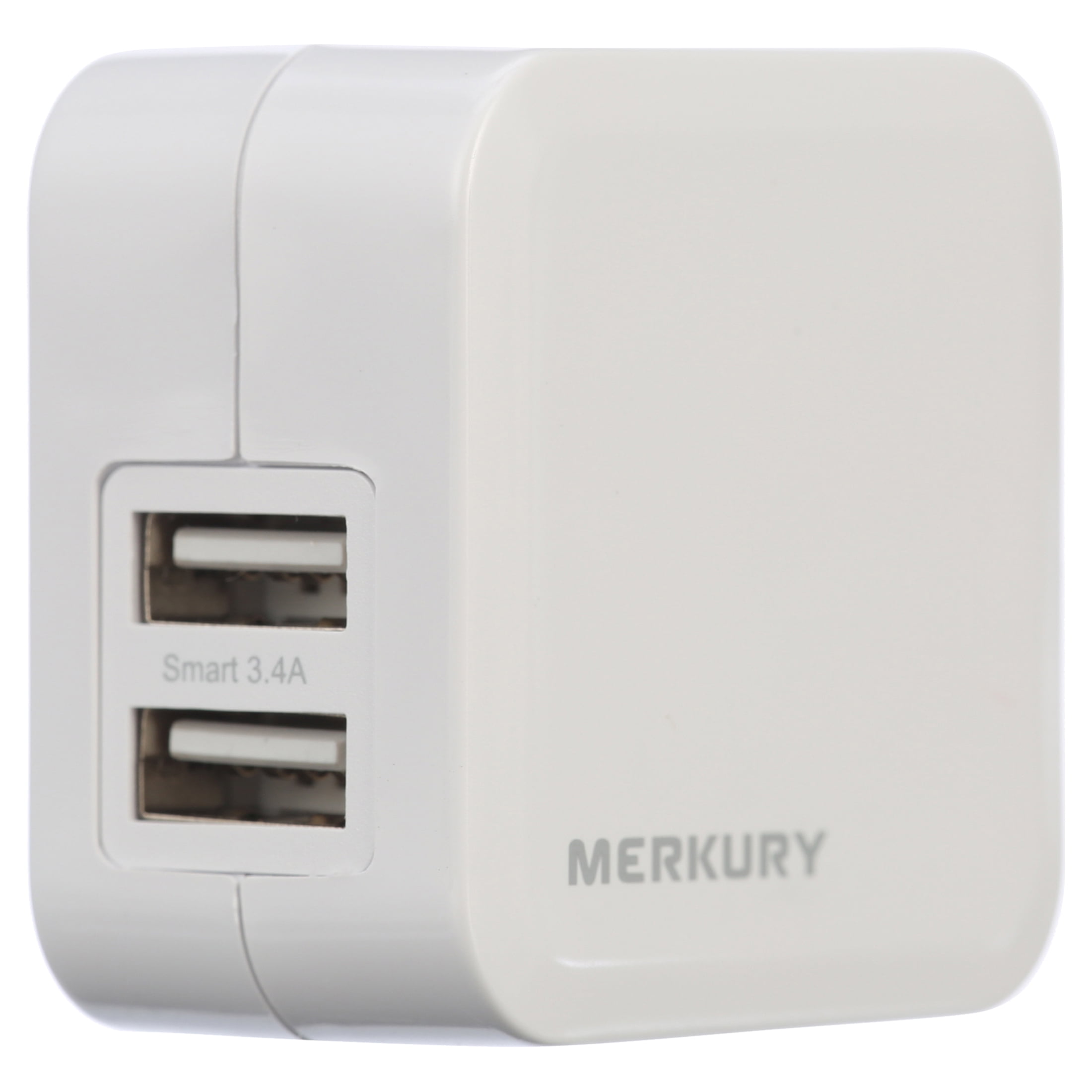 Merkury Innovations 3.4 Amp 2 USB Wall Charger, White