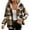 A-Khaki, variant on Rutainlusire Womens Trendy Casual Plaid Comfy Jackets Women's Button Checkered Printed Hooded Long Sleeved Casual Fleece Jacket
