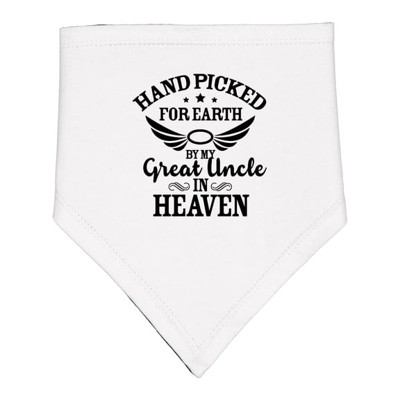 Inktastic Handpicked for Earth by My Great Uncle in Heaven Baby Bandana Bib