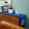 thumbnail image 6 of Happy Father's Day Cotton Linen Table Runner 14 x 72 inch Blue Checkered Plaid Non-slip Rectangular Dining Table Decor for Wedding Party Holiday Dinner, 6 of 8