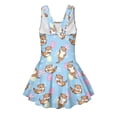 thumbnail image 2 of COEQINE Swim Dress for Girls, One Piece Swimwear with Attached Skirt & Built-in Brief, Comfortable Tank Neckline & Secure V-Back, for Pool & Beach, Sizes 12-13, Cute Otter Seashell Blue, 2 of 8