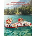 thumbnail image 3 of Inflatable Double River Tube, 2 Person 660lb Capacity, Puncture-Resistant 93" Sturdy Heavy Duty River Float, River Raft with Ergonomic Backrest, Cooler & Cup Holders for Family, 3 of 7