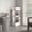 White, variant on 46-inch Tall Corner Bar Cabinet in Dining Room with 14 Cubbies and Shelves Optimizes Space