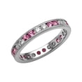 thumbnail image 2 of Karina B� Pink Sapphire Eternity Band With Millgrain, 2 of 9