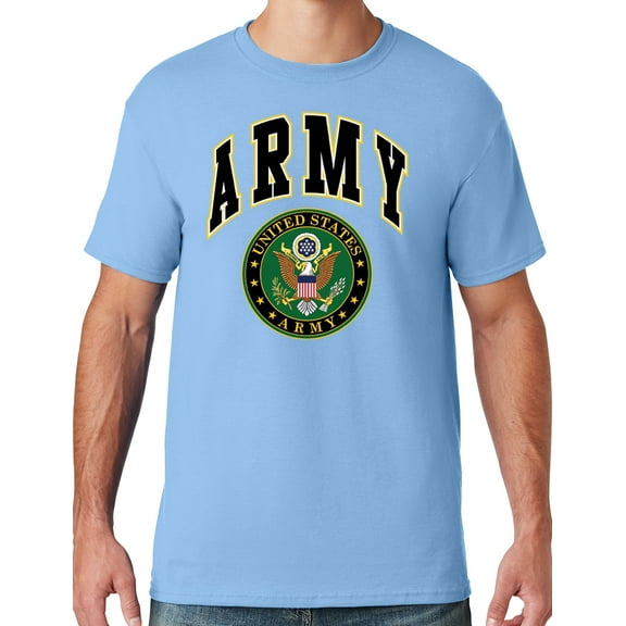Mens US Army Seal T-shirt, 3XL Light Blue