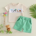 thumbnail image 2 of GXWEA Baby Boy Sets 2T Boys Clothes Toddler Baby Boys Clothes Set Short Sleeve T-Shirt And Shorts Summer 2 Pcs Outfit, 2 of 9