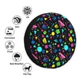 thumbnail image 4 of Naloa Geometric 1980s Styled PVC Leather Spare Tire Wheel Cover for Car Truck SUV Camper Trailer Universal Fit many size17 inch, 4 of 6