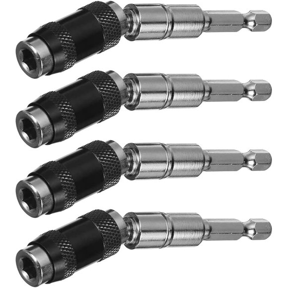 shiyou-4 Pack Pivoting Bit Holder Magnetic Pivot Drill Bit Holder Quick Release Flexible Screwdriver Bit Holder for Tight Spaces or Corners