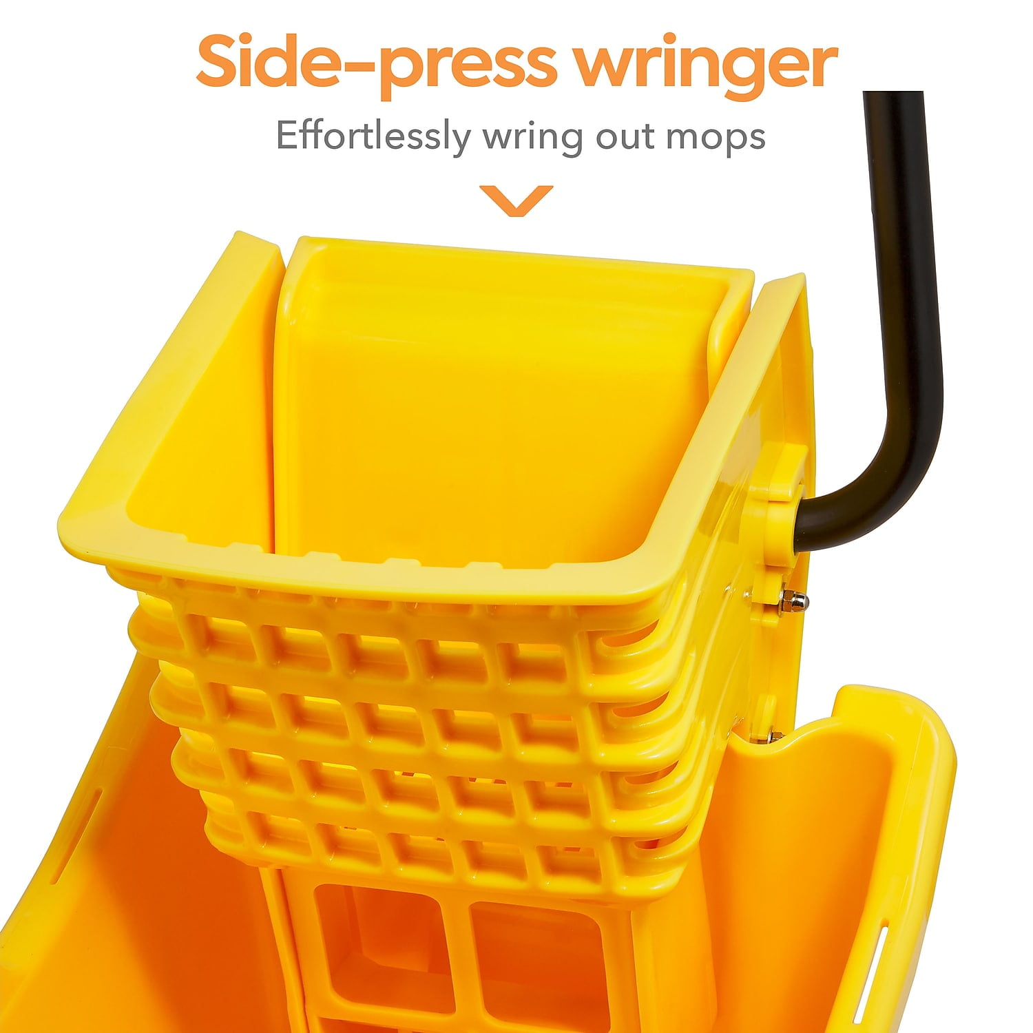 Staples Coastwide Professional Bucket & Side-Press Wringer 35 Qt. Yellow/Black (CW21871)