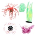 thumbnail image 4 of Adornos de plantas de coral brillantes, 5 piezas de silicona, decoración de acuario, plantas de coral, decoración de plantas de coral, ingeniería de precisión, 4 of 9