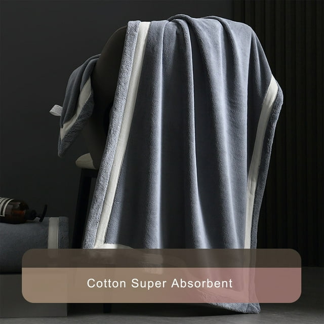 Fiudx Juego de Toallas de Baño, Material Suave y Absorbente, Dobladillo Doble Duradero, Ideal para La Ducha o La Playa, Elegante Decoración Del Hogar, Fácil de Limpiar y Lavable, Tamaño 55 X 27 Pulga