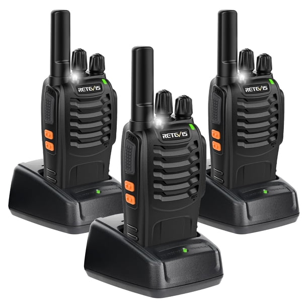 Radios recargables de 2 vías Walkie Talkies Retevis H-777 (paquete de 3)