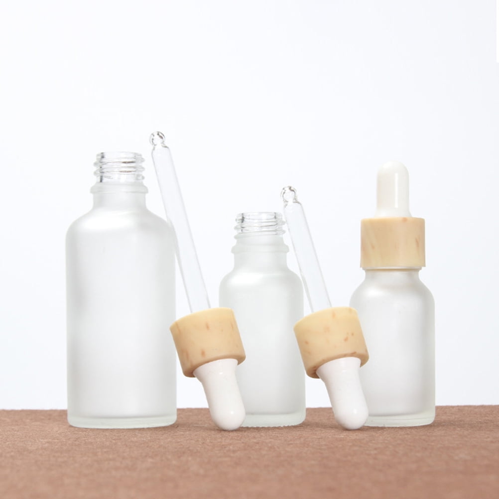 Worgeous 5 Pcs Dropper Bottle Empty Bottle Fluid Container Travel 2.9×9.7cm Transparent