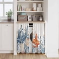 thumbnail image 6 of Orange Blue Starfish Coastal Kitchen Curtains 45 Inch Length, Nautical Beach Eucalyptus Tiers Curtains for Bathroom Bedroom Cafe, Light Filtering Small Window Treatment Drapes 2 Panels 42"Wx45"L, 6 of 8