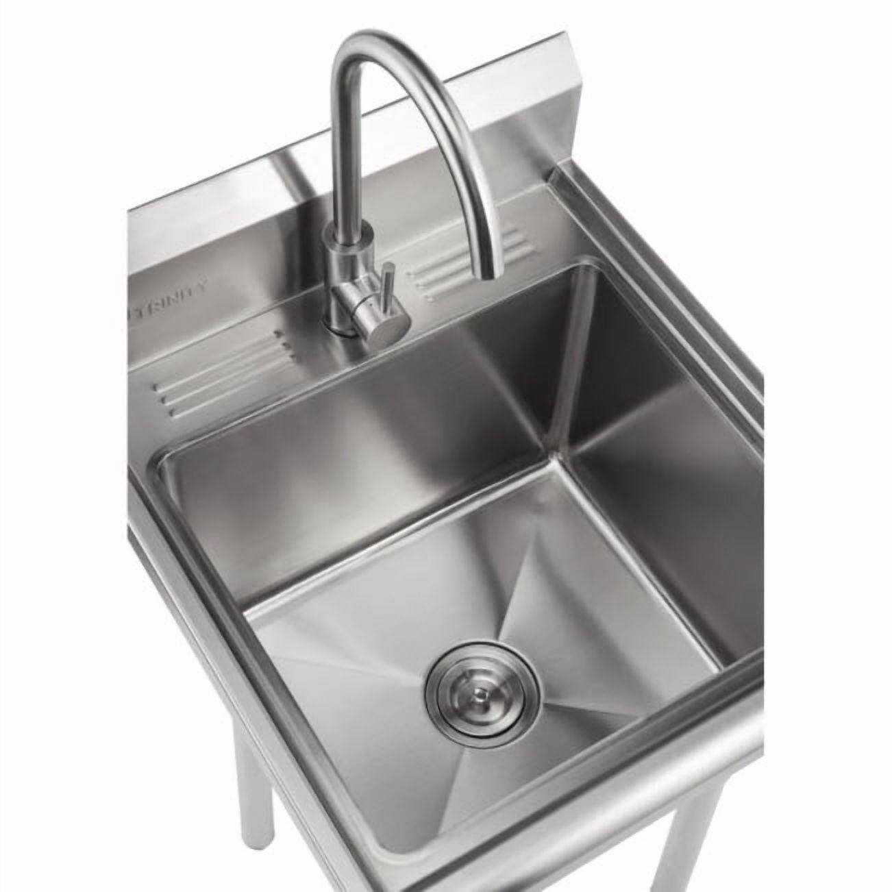 TRINITY EcoStorage® Stainless Steel Utility Sink w/ Faucet, NSF