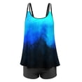 thumbnail image 2 of KaLI_store Plus Size Swimsuit for Women Two Piece Bathing Suits high Waisted Tummy Control,Push up Tankini high Waisted Blue,3XL, 2 of 4